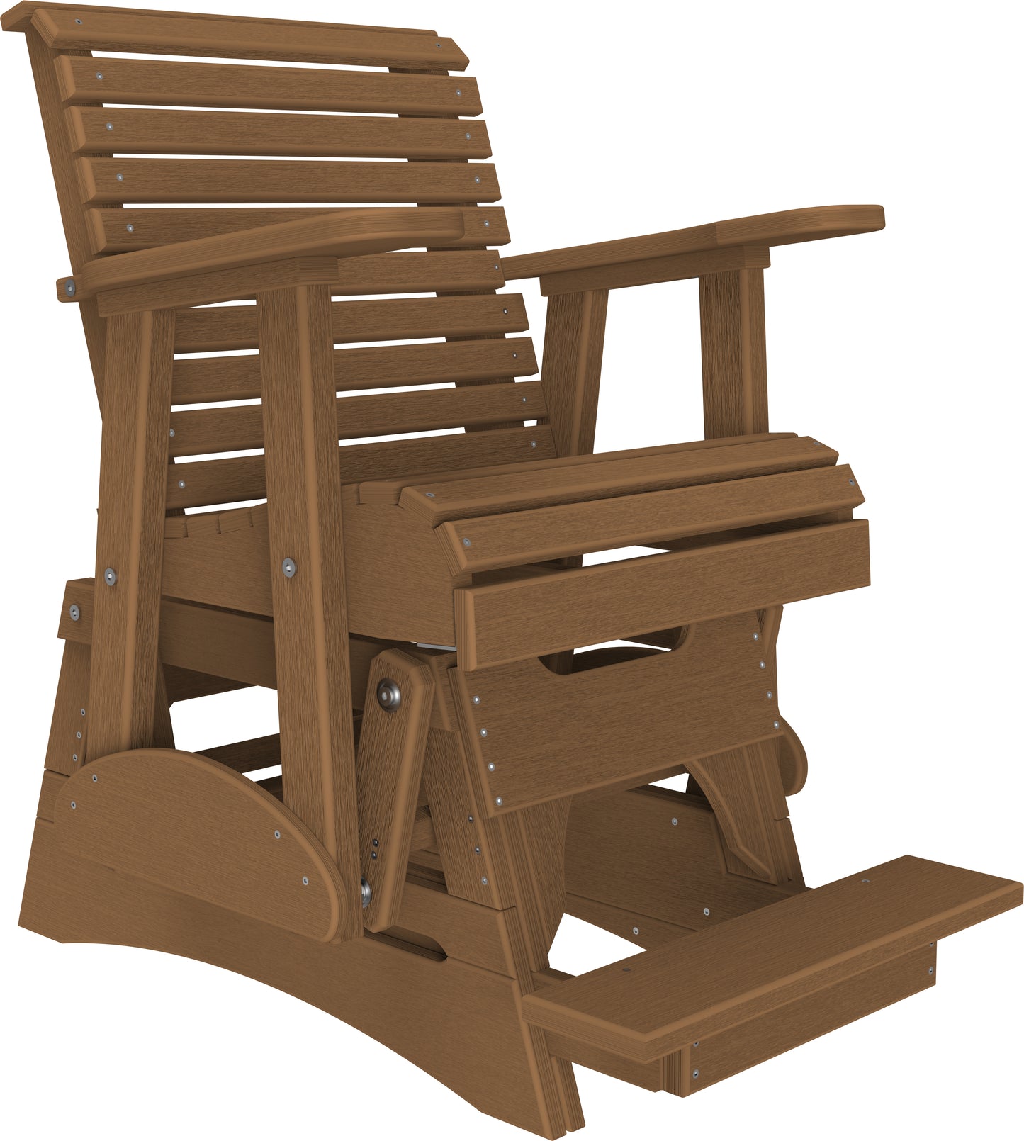 2' Plain Balcony Glider Antique Mahogany