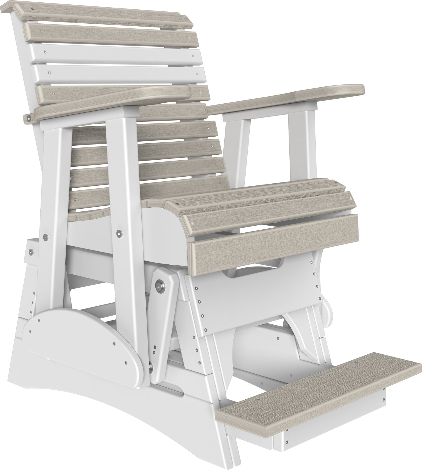 2' Plain Balcony Glider Birch & White