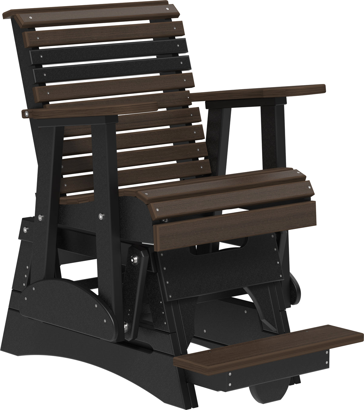 2' Plain Balcony Glider Brazilian Walnut & Black