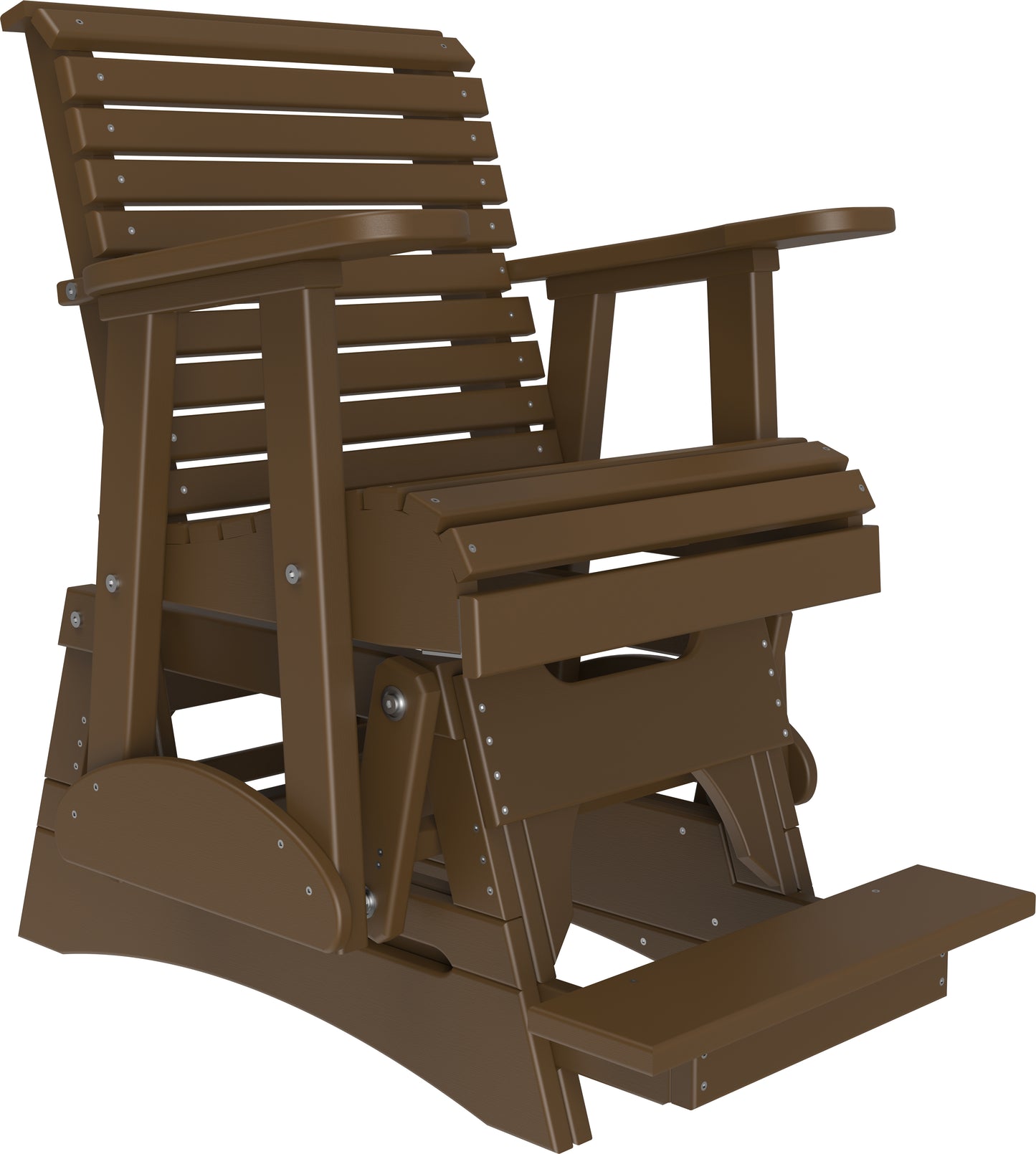 2' Plain Balcony Glider Chestnut Brown
