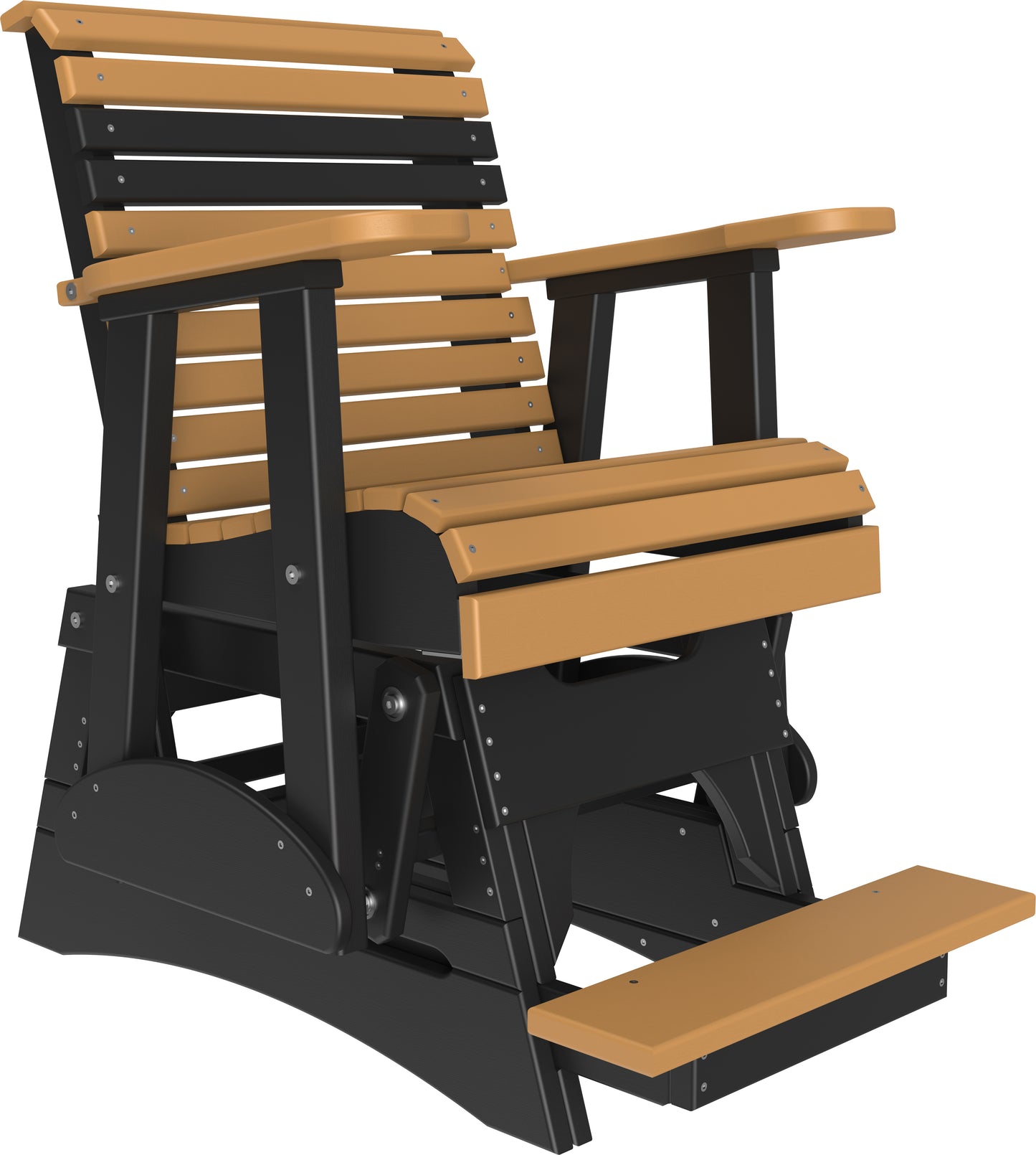 2' Plain Balcony Glider Cedar & Black