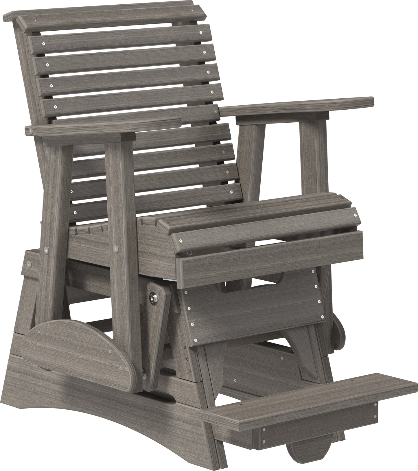2' Plain Balcony Glider Coastal Gray