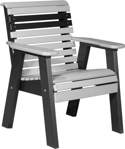 2' Plain Bench Dove Gray & Black