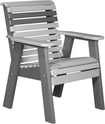 2' Plain Bench Dove Gray & Slate