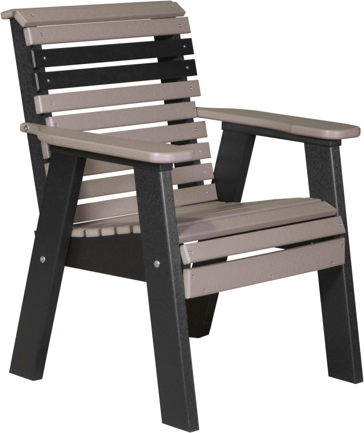 2' Plain Bench Weatherwood & Black