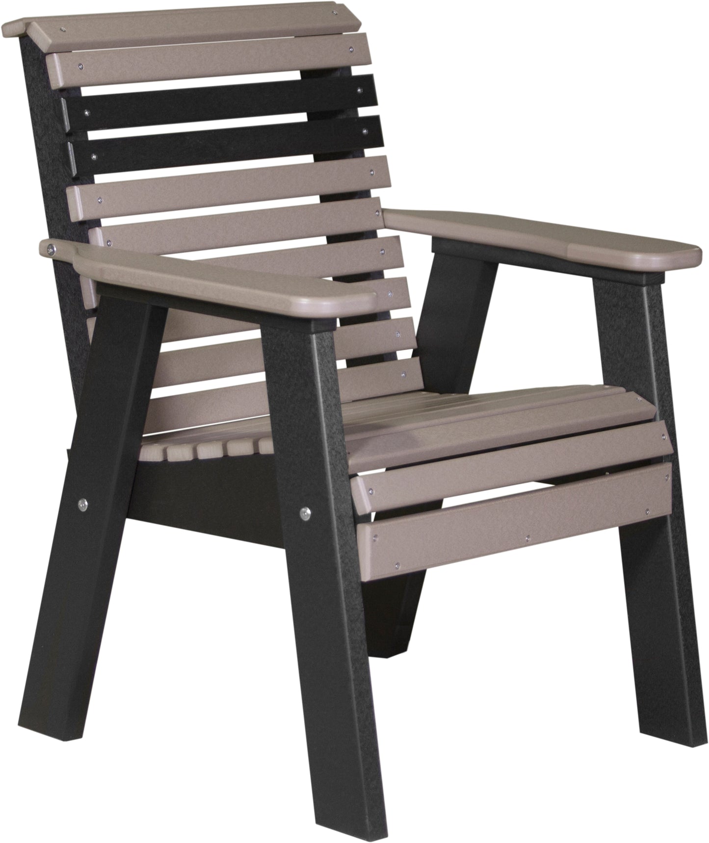2' Plain Bench Weatherwood & Black