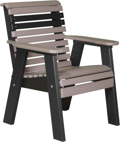 2' Plain Bench Weatherwood & Black