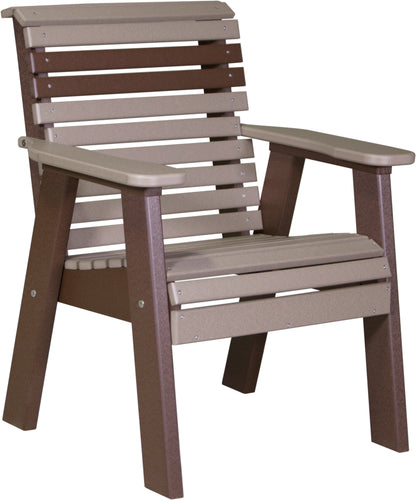 2' Plain Bench Weatherwood & Chestnut Brown