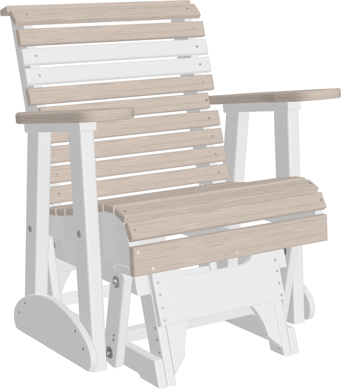 2' Plain Glider Birch & White