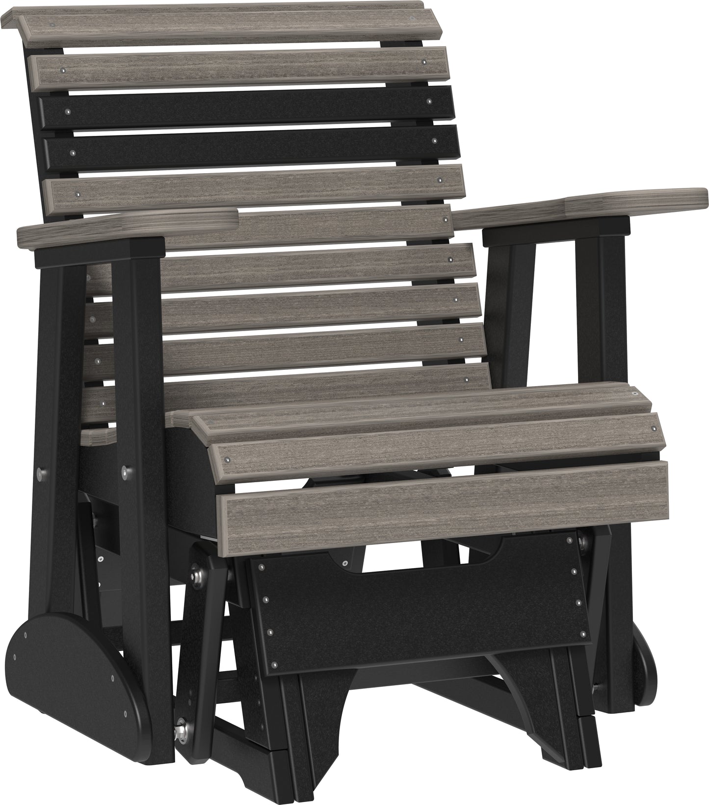 2' Plain Glider Coastal Gray & Black