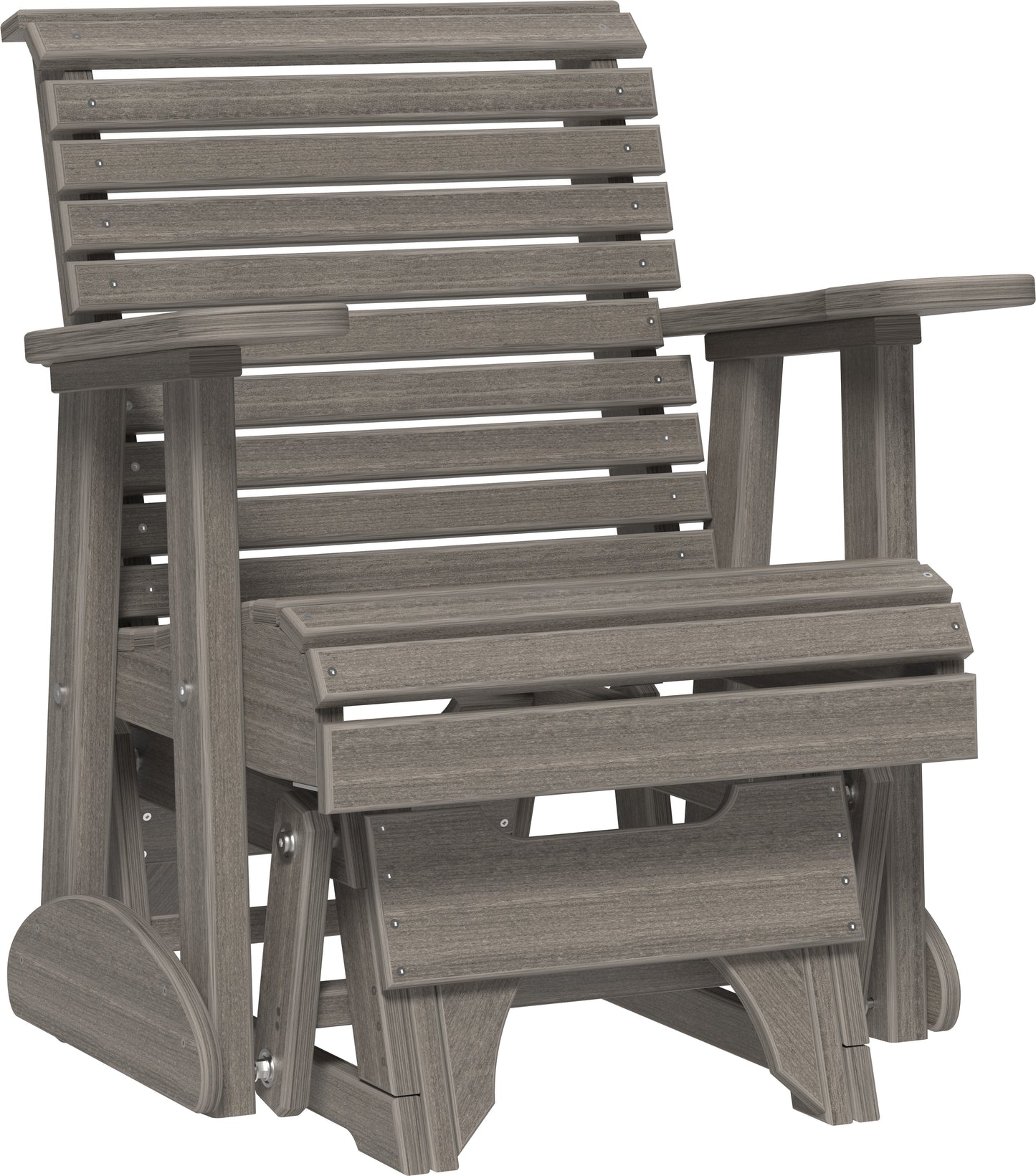 2' Plain Glider Coastal Gray