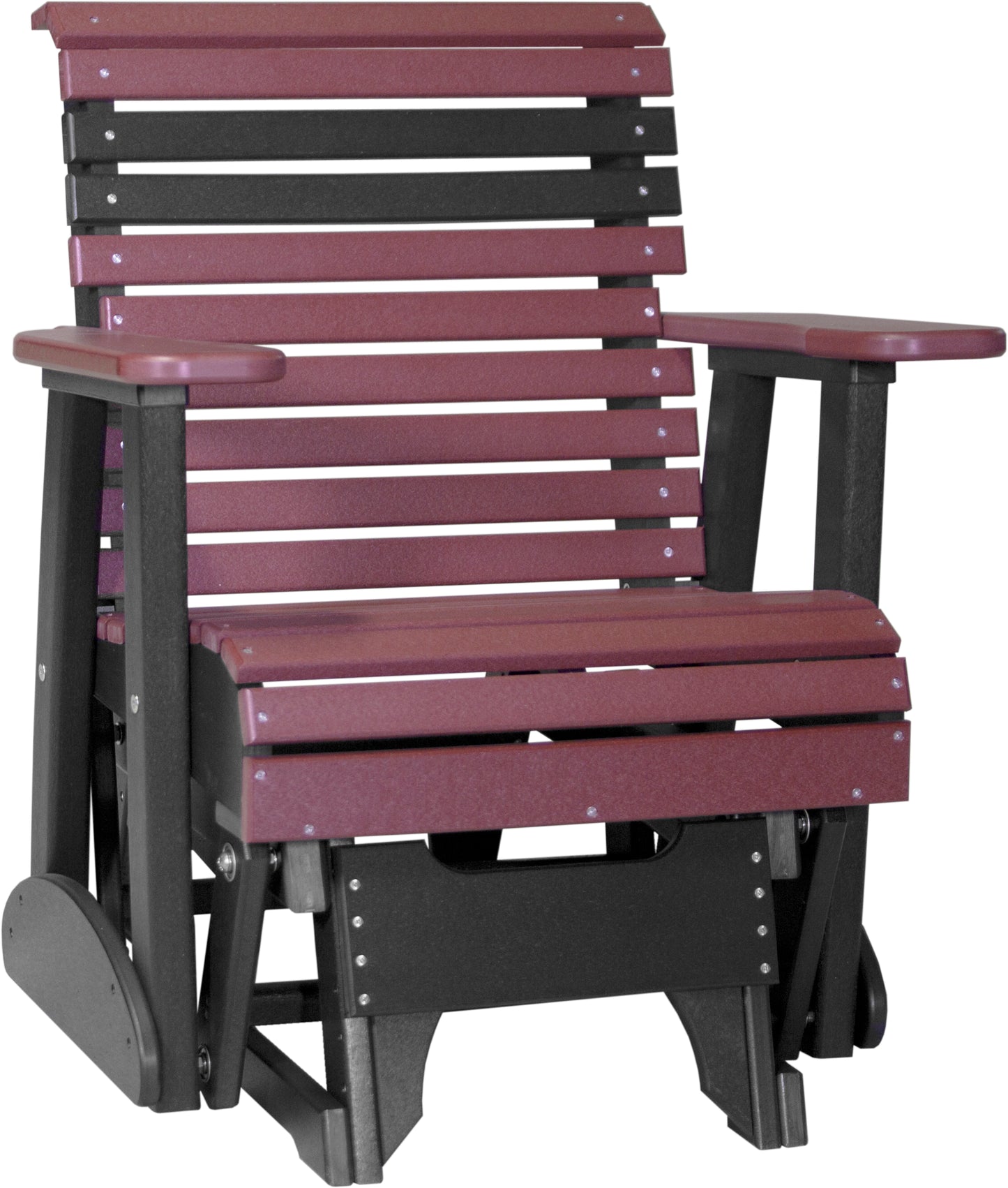 2' Plain Glider Cherrywood & Black