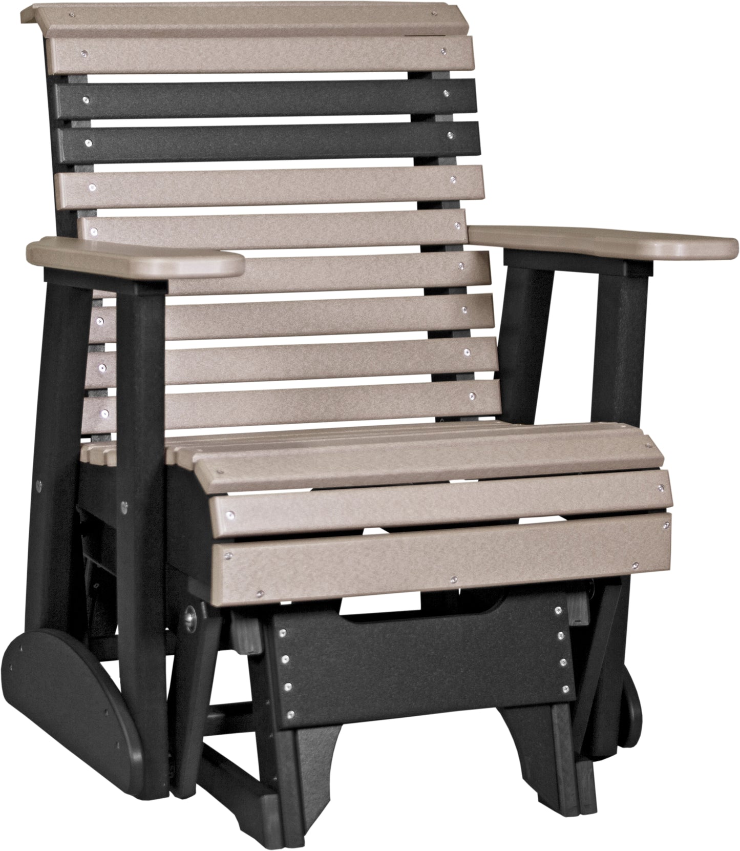 2' Plain Glider Weatherwood & Black