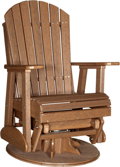 2' Swivel Adirondack Glider Antique Mahogany