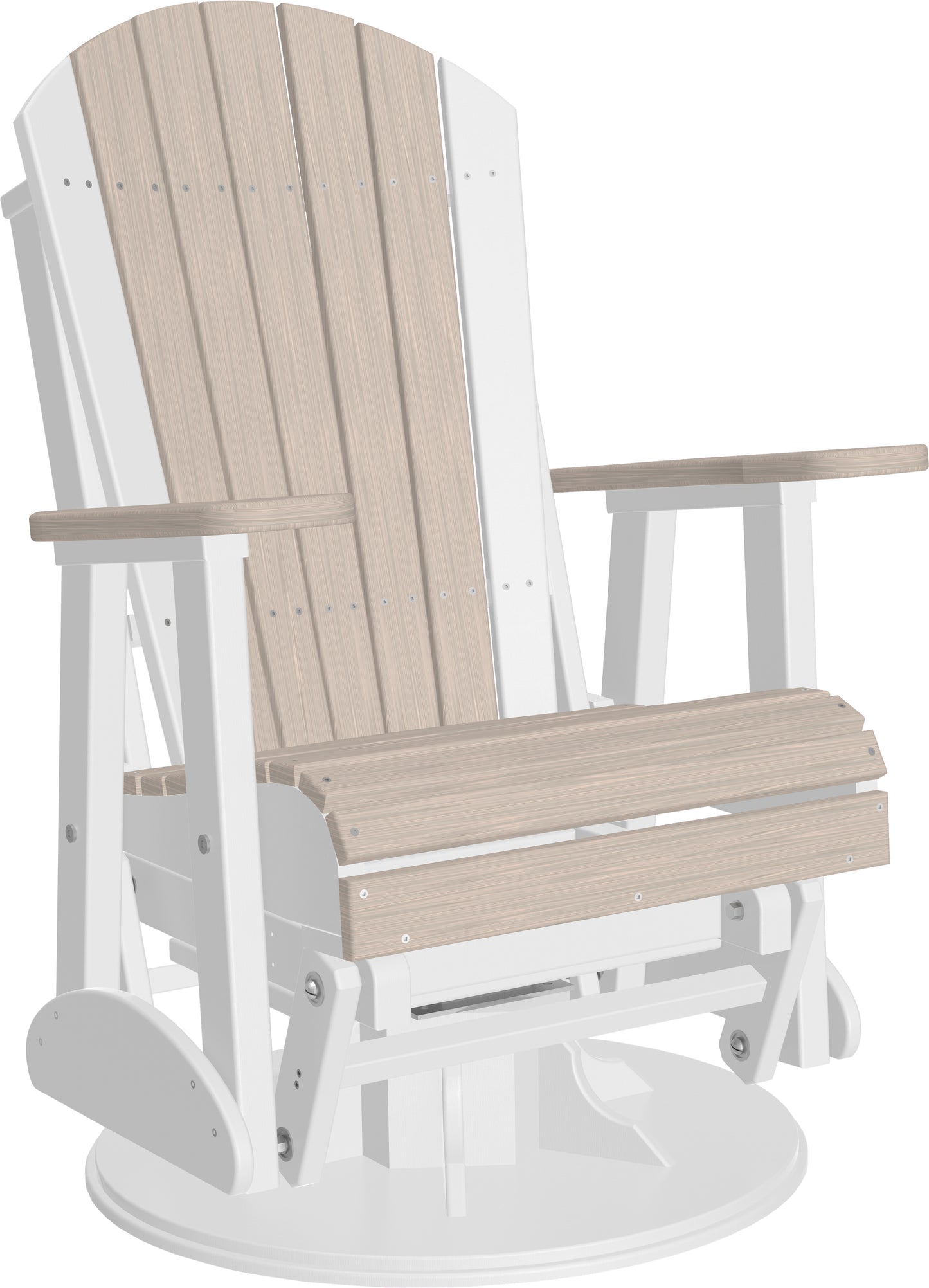 2' Swivel Adirondack Glider Birch & White