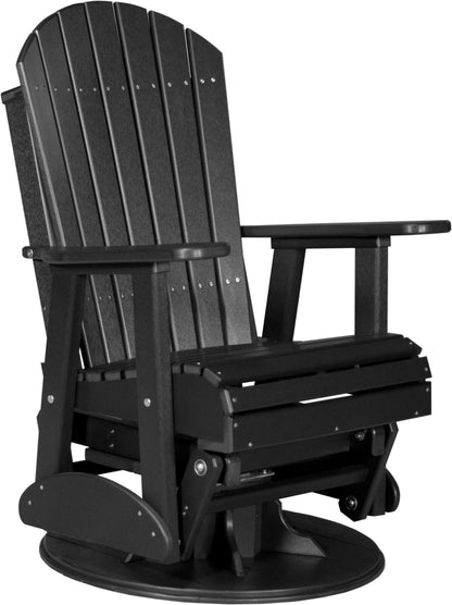 2' Swivel Adirondack Glider Black