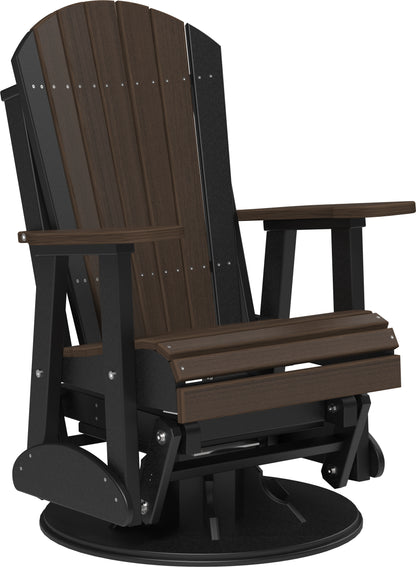 2' Swivel Adirondack Glider Brazilian Walnut & Black
