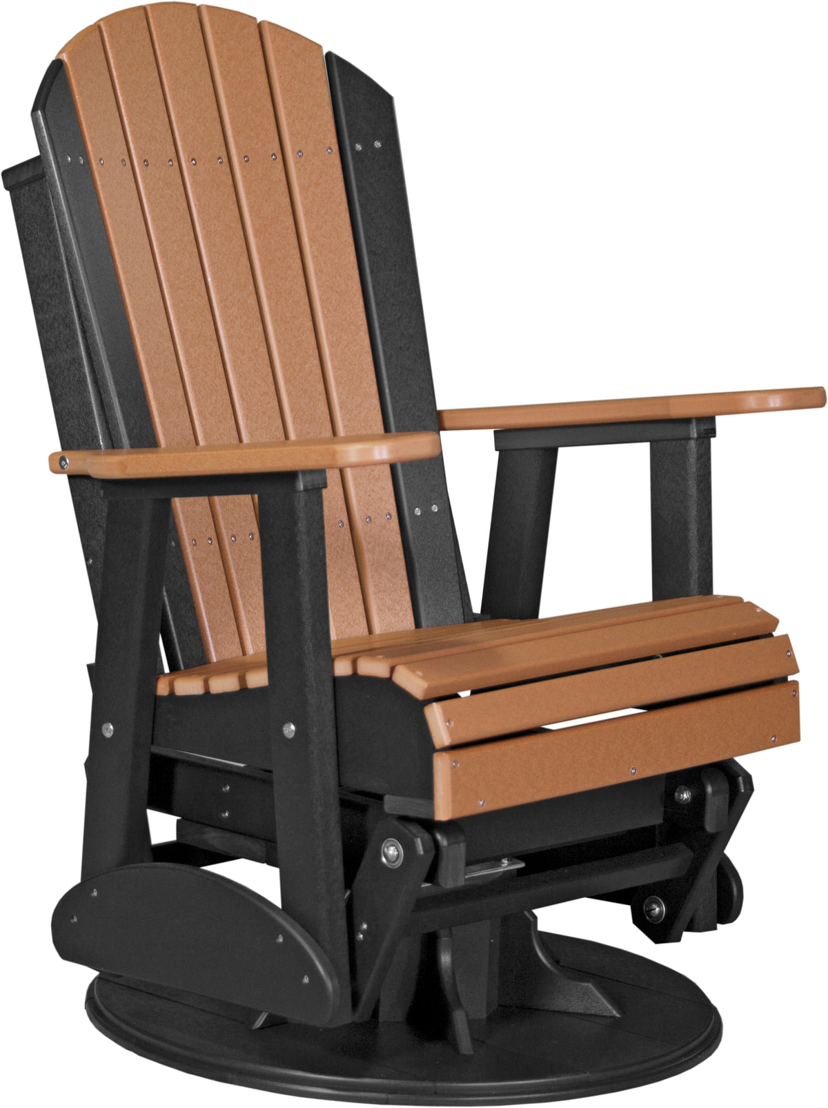2' Swivel Adirondack Glider Cedar & Black
