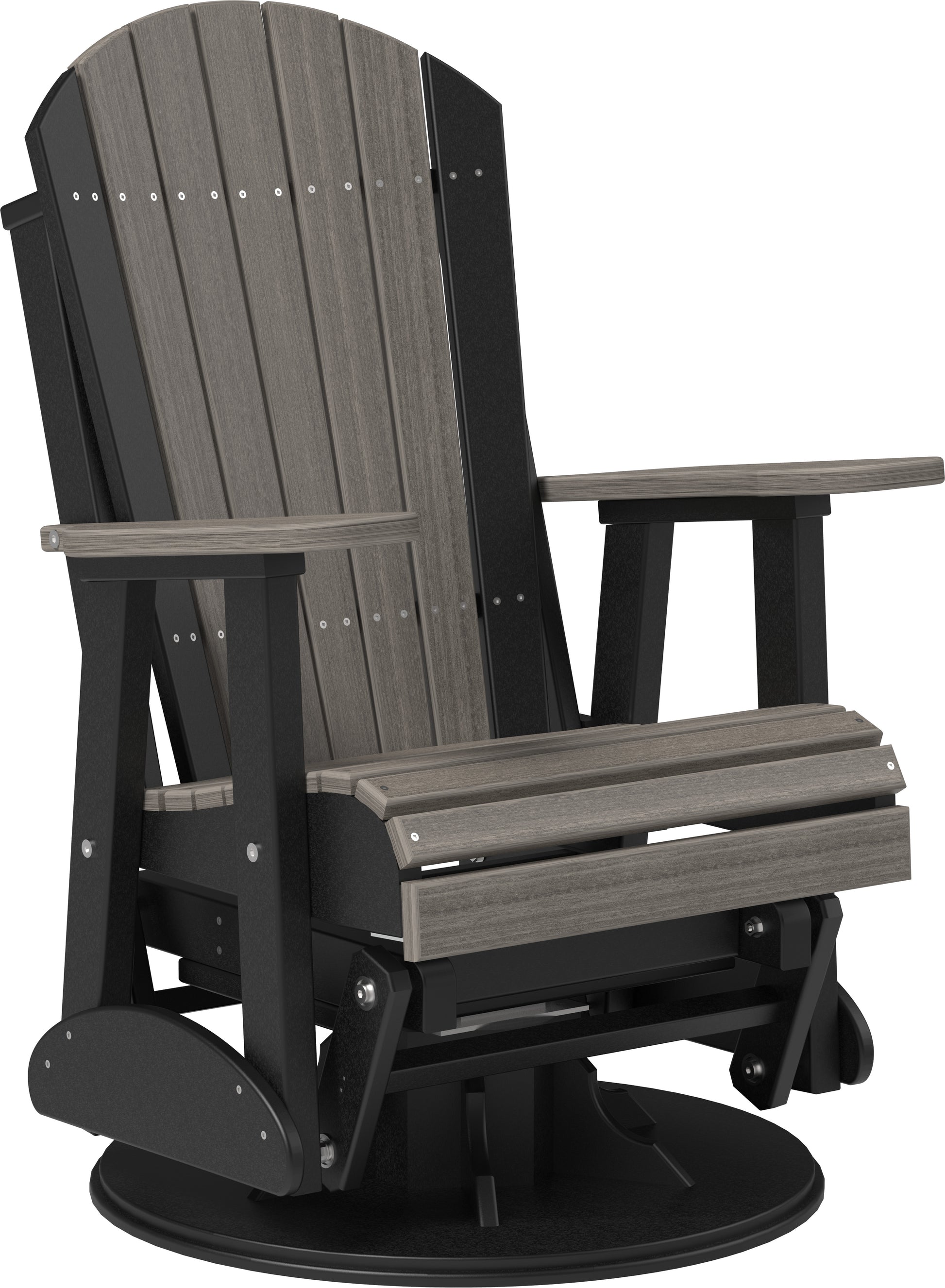 2' Swivel Adirondack Glider Coastal Gray & Black