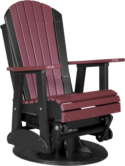 2' Swivel Adirondack Glider Cherrywood & Black