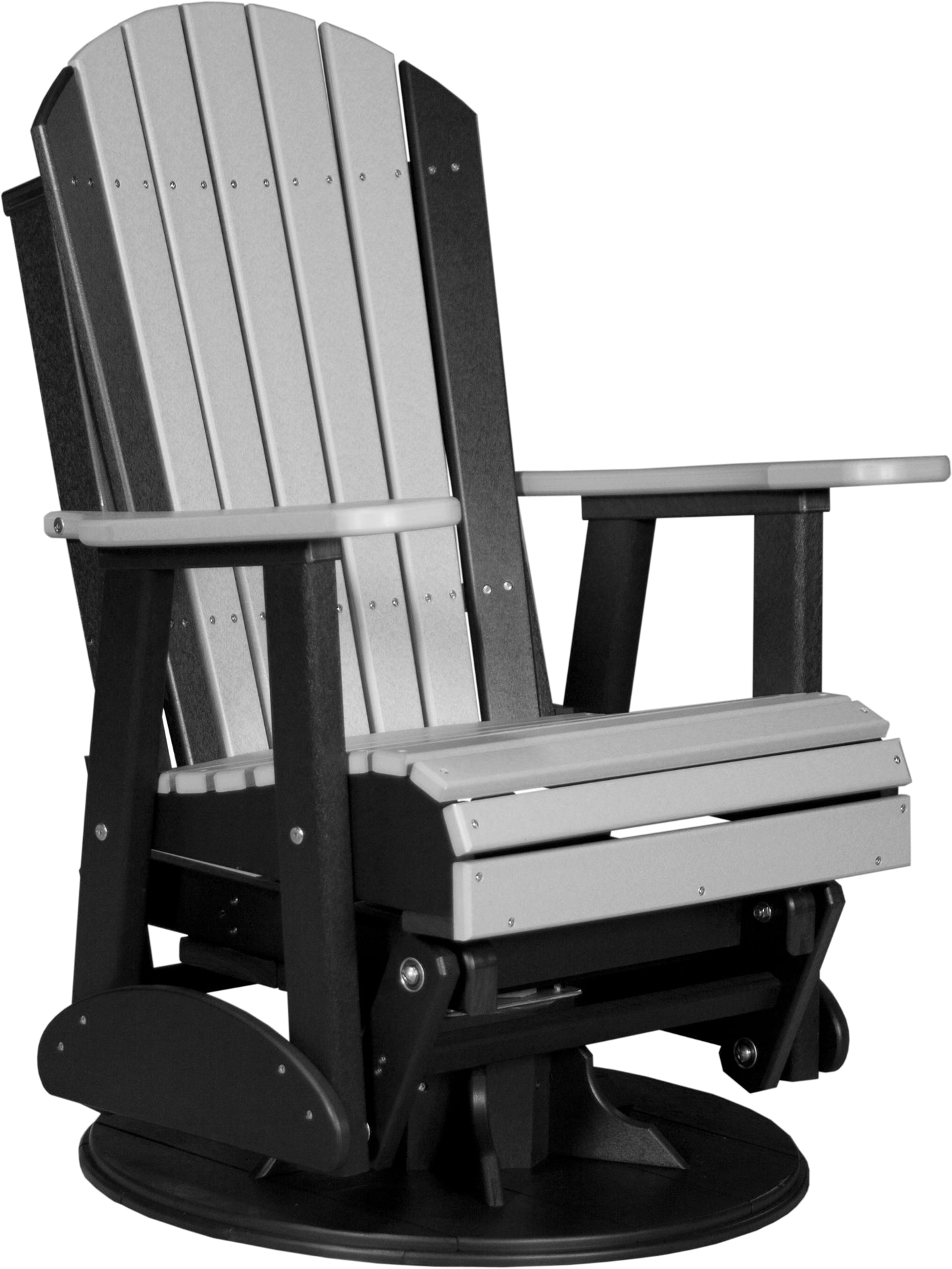 2' Swivel Adirondack Glider Dove Gray & Black
