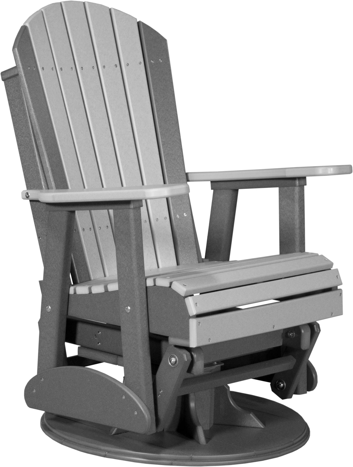 2' Swivel Adirondack Glider Dove Gray & Slate