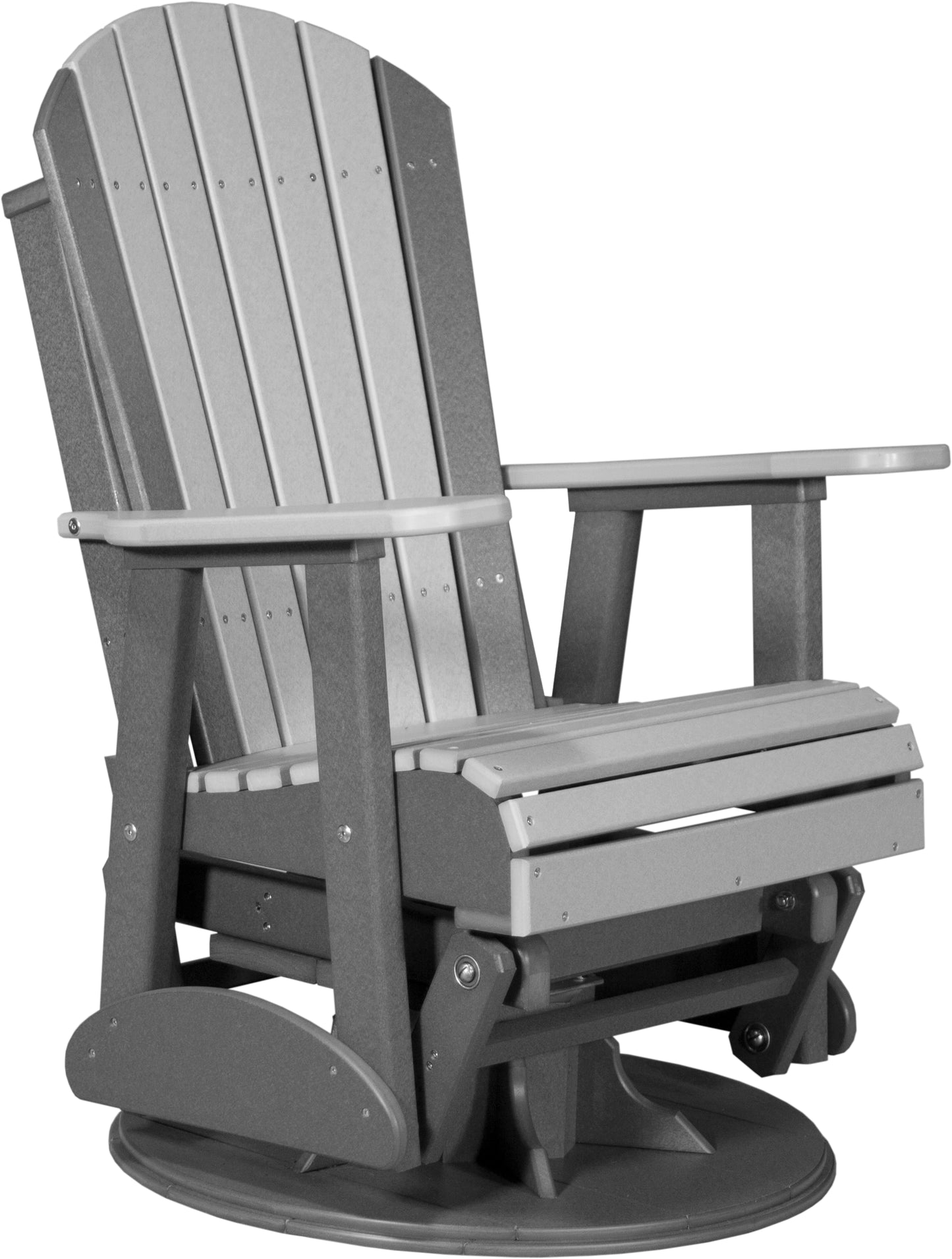 2' Swivel Adirondack Glider Dove Gray & Slate
