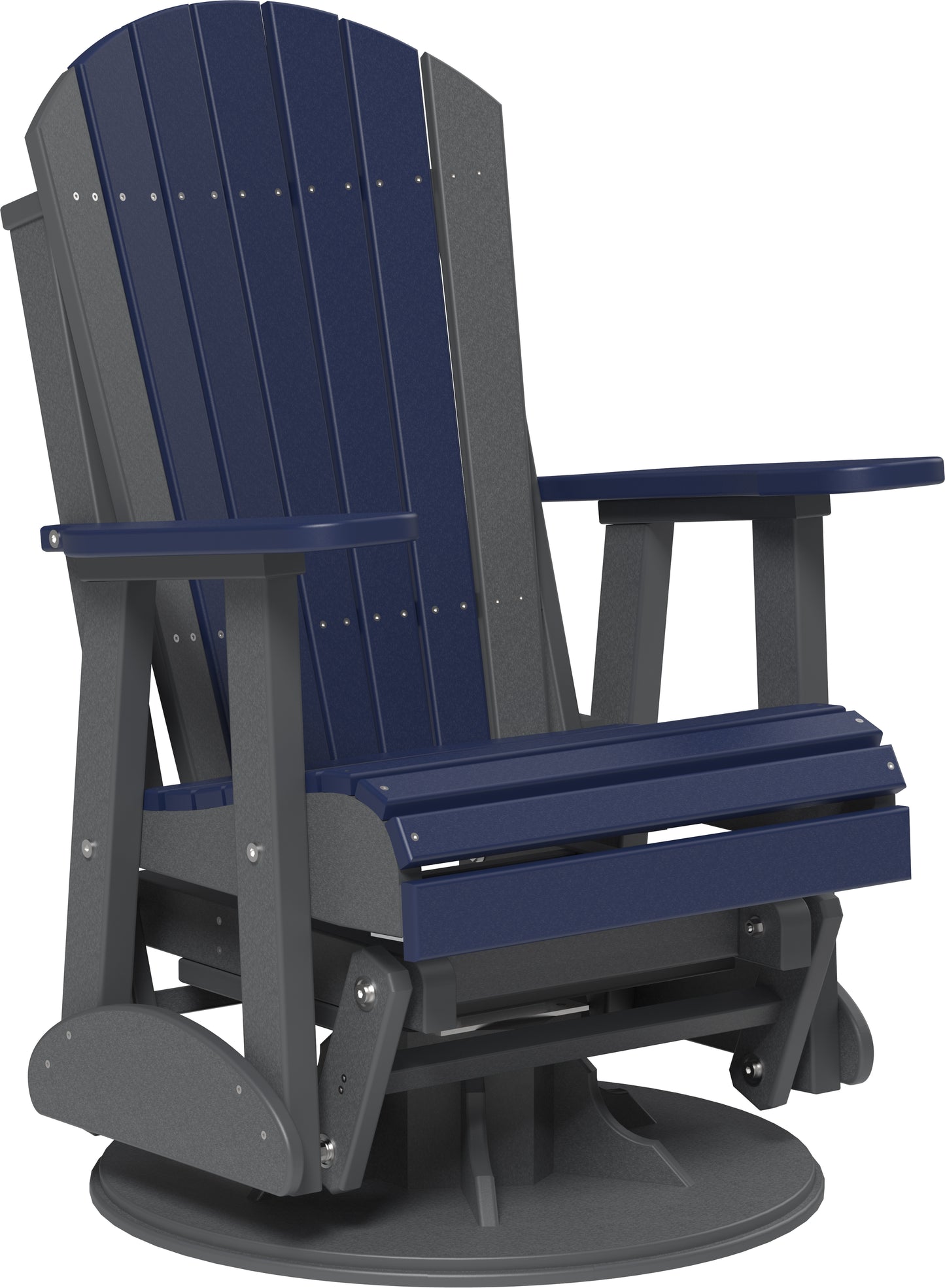 2' Swivel Adirondack Glider Patriot Blue & Slate