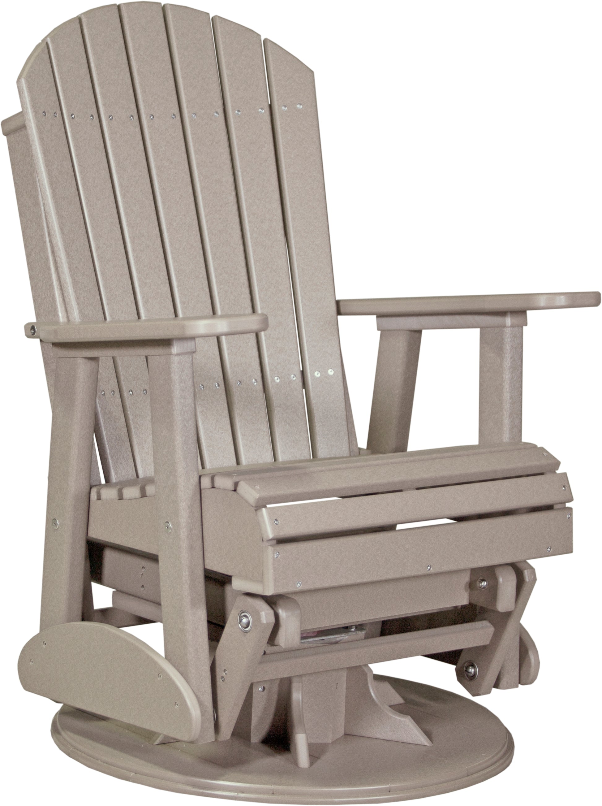 2' Swivel Adirondack Glider Weatherwood