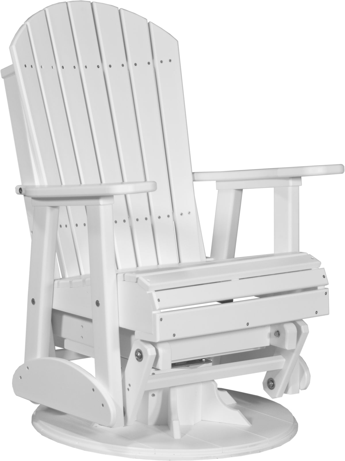 2' Swivel Adirondack Glider White