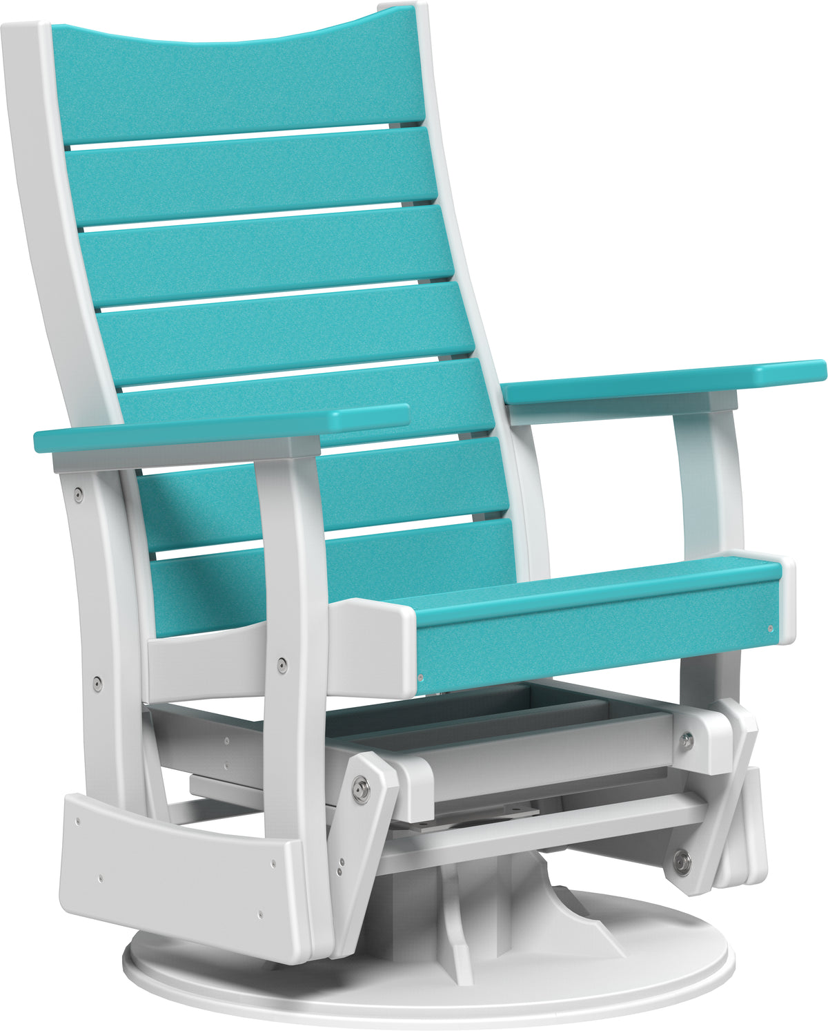 2' Swivel Contour Glider Aruba Blue & White
