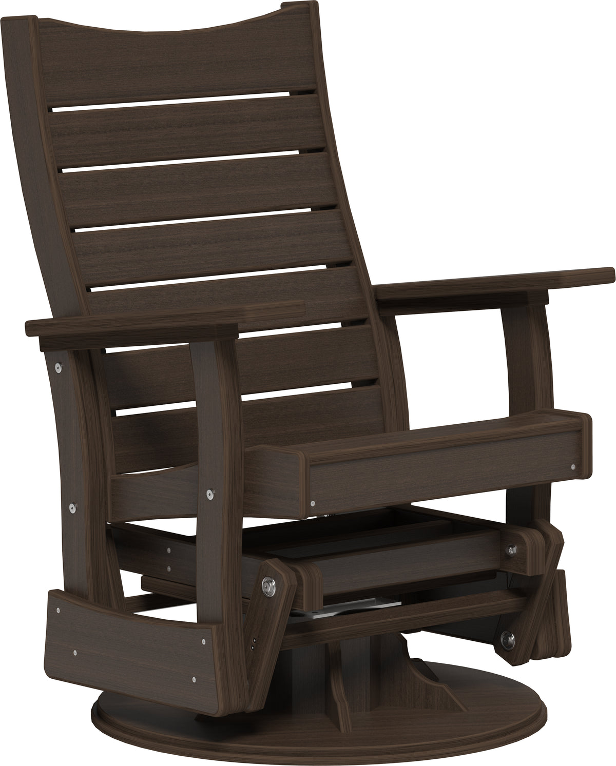 2' Swivel Contour Glider Brazilian Walnut