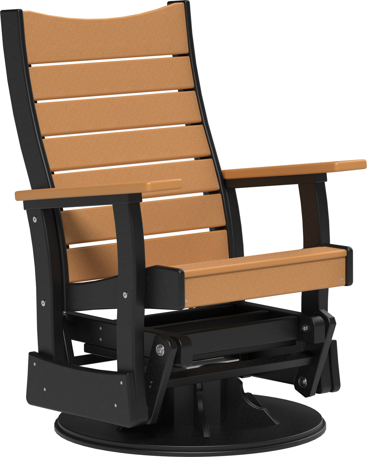 2' Swivel Contour Glider Cedar & Black