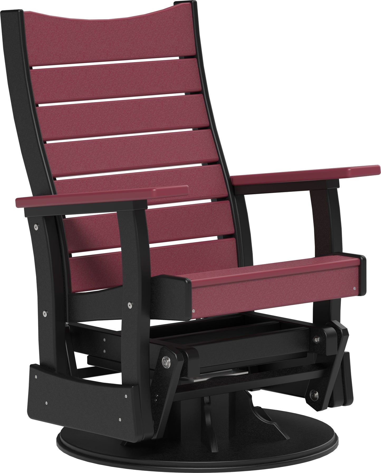 2' Swivel Contour Glider Cherrywood & Black