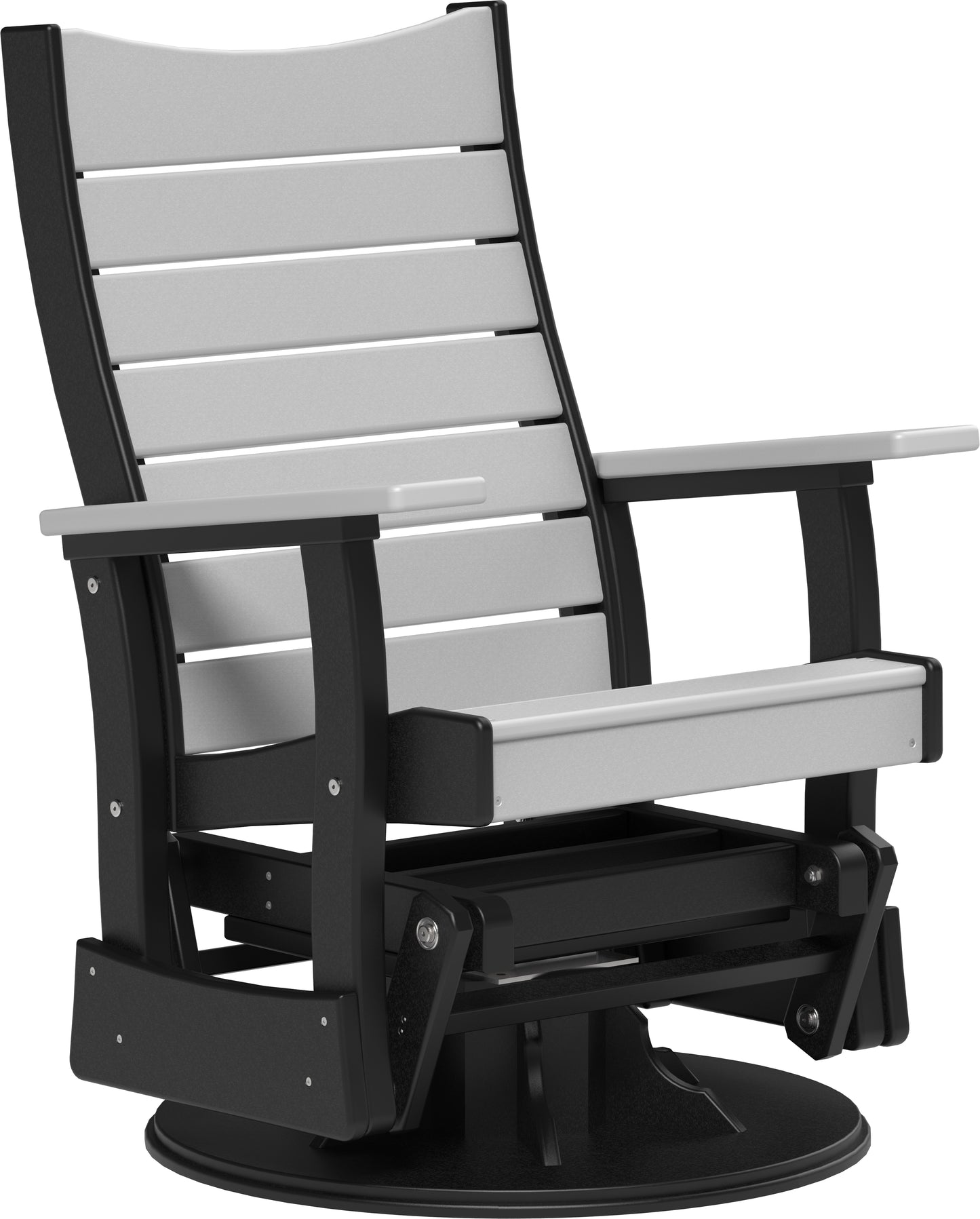2' Swivel Contour Glider Dove Gray & Black