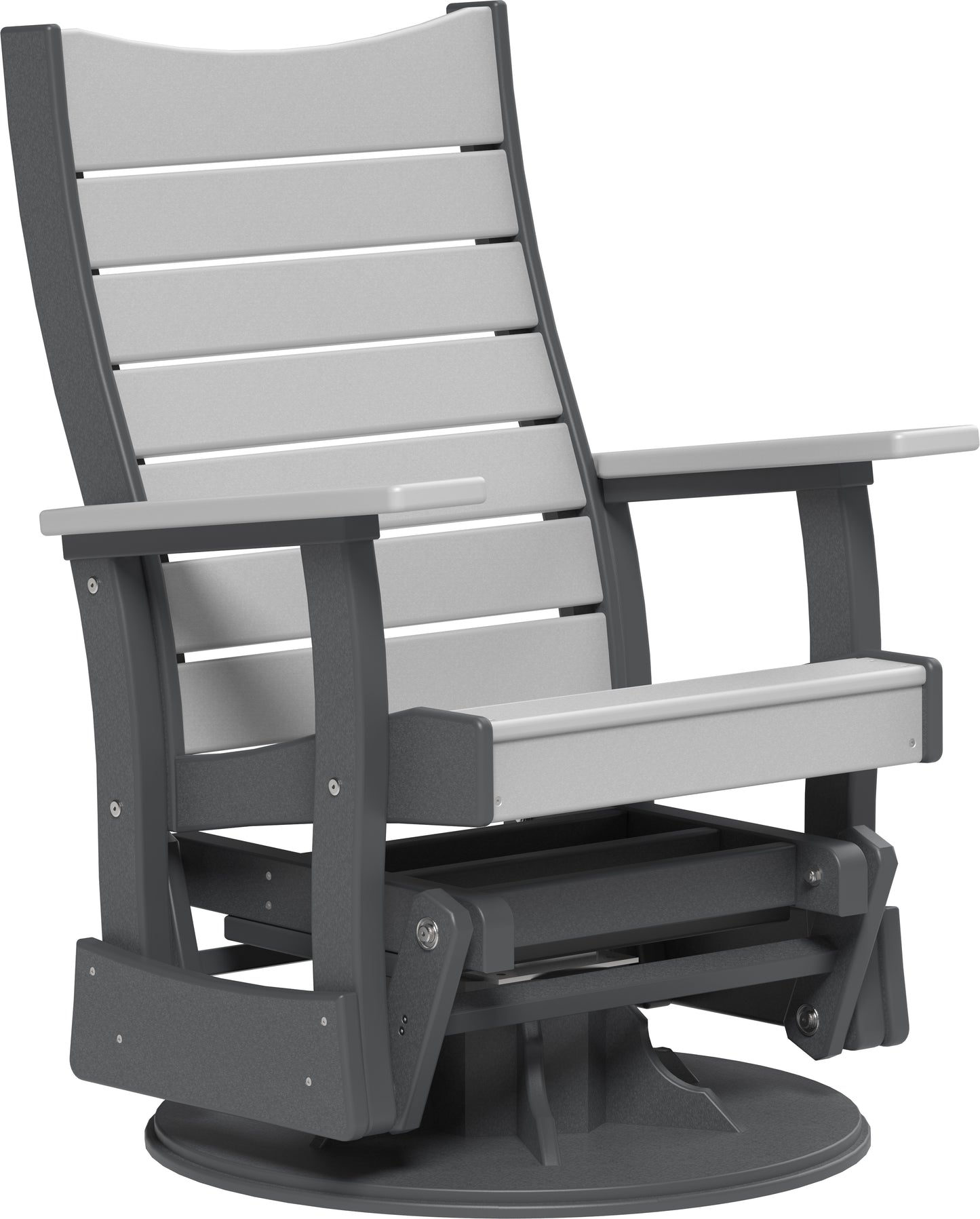 2' Swivel Contour Glider Dove Gray & Slate