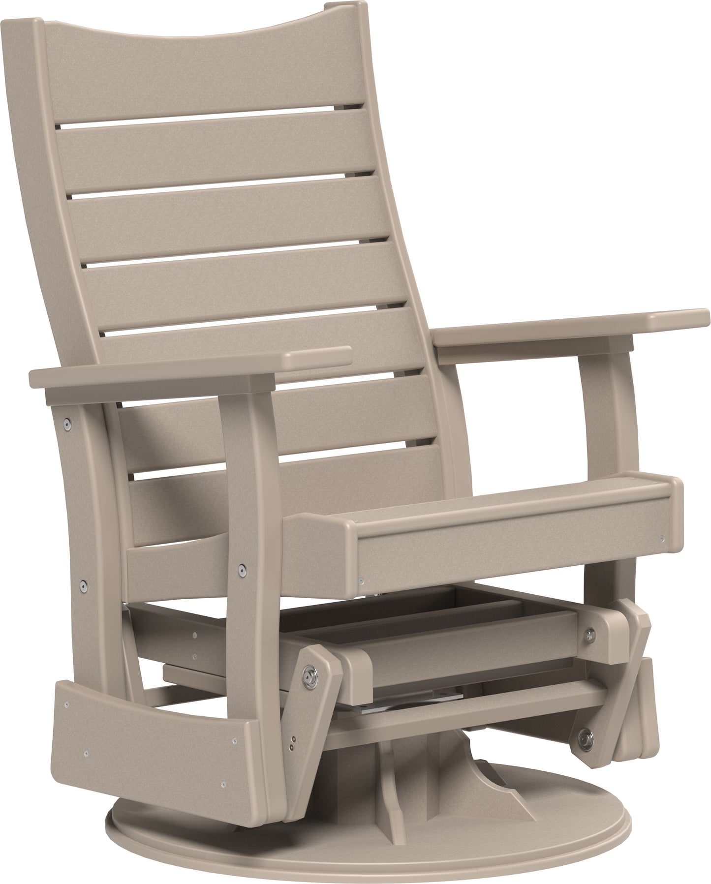 2' Swivel Contour Glider Weatherwood
