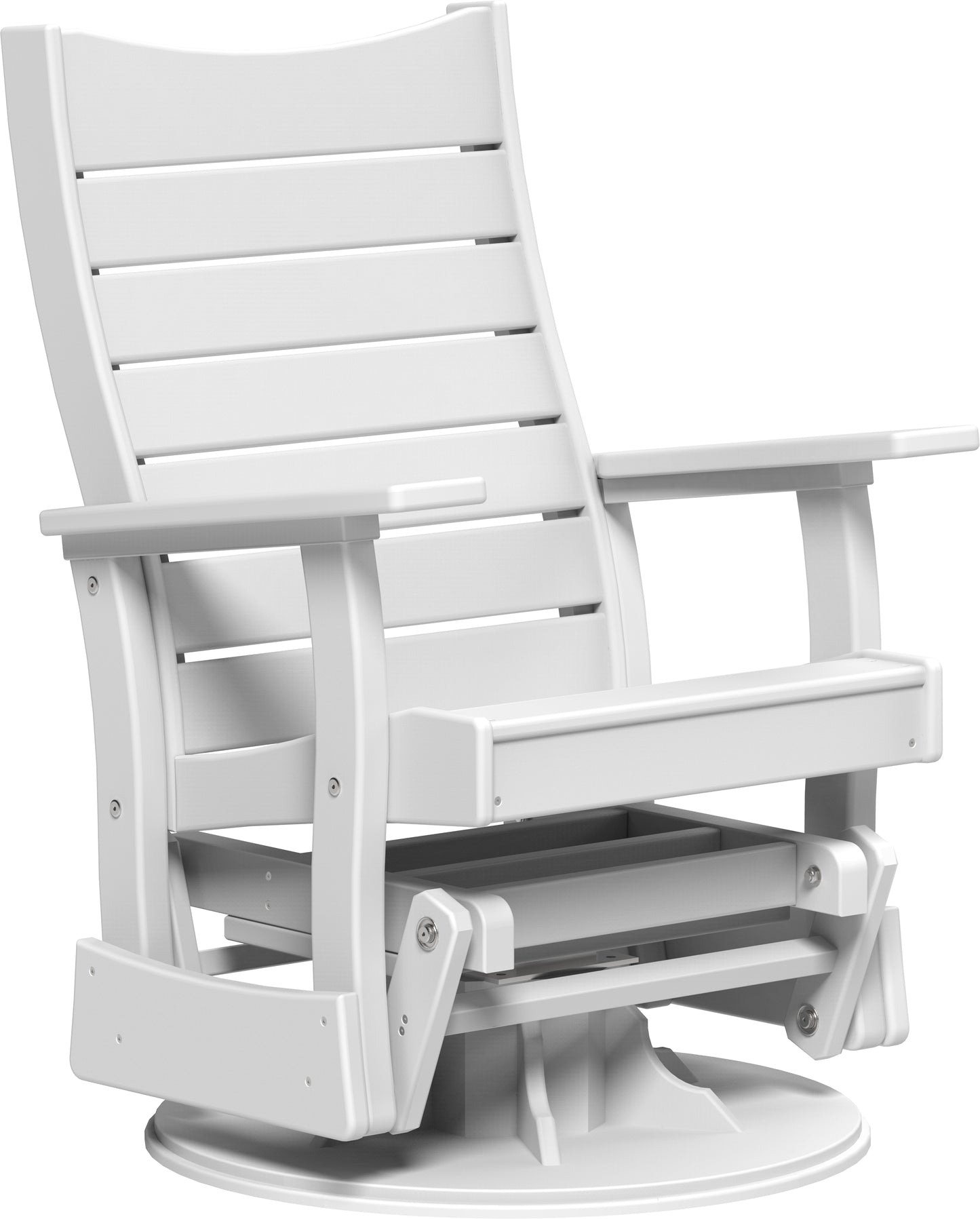 2' Swivel Contour Glider White