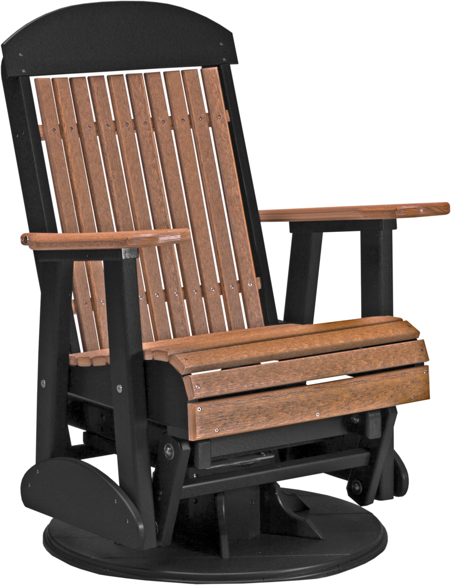 2' Swivel Classic Glider Antique Mahogany & Black