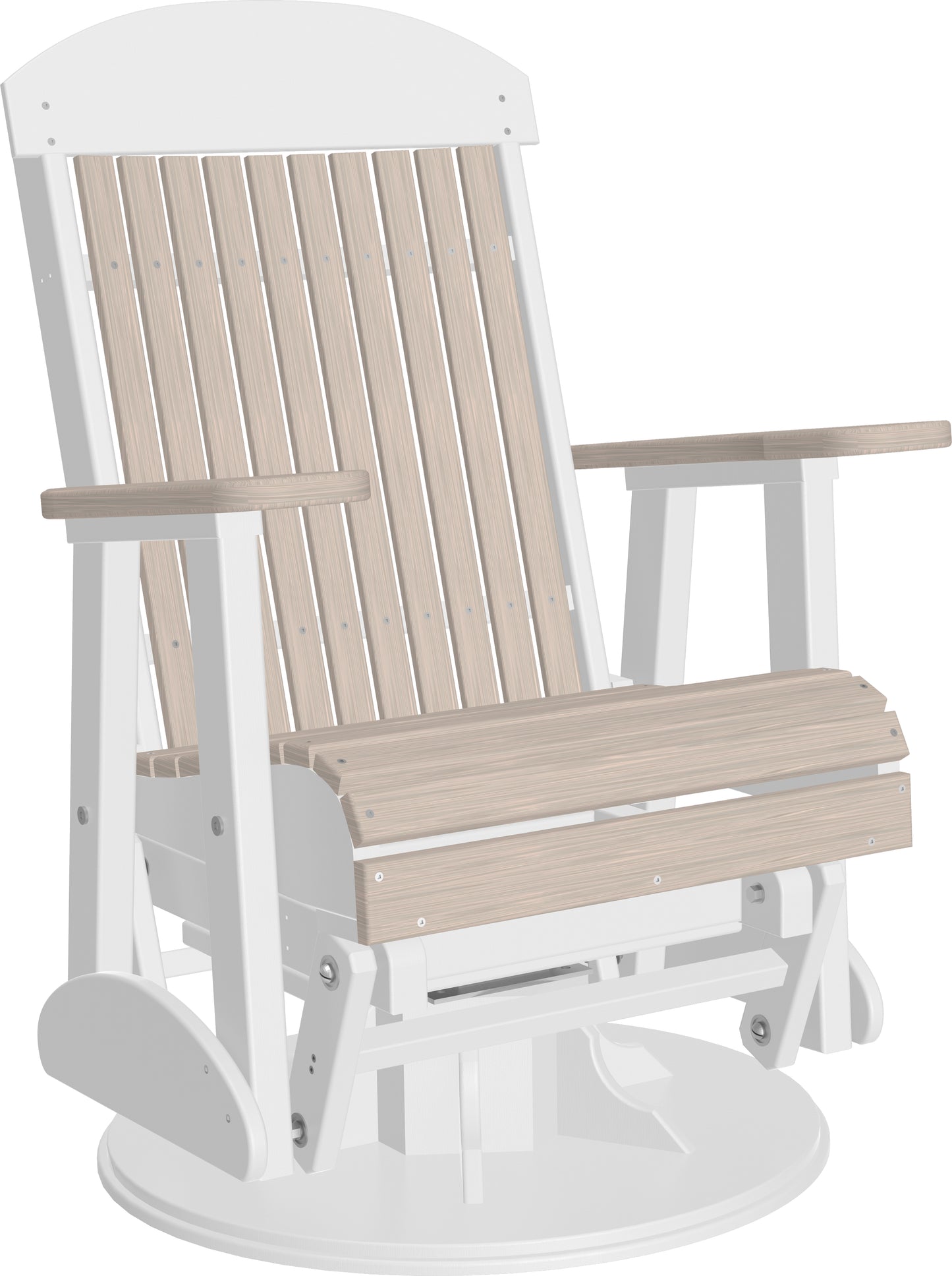 2' Swivel Classic Glider Birch & White