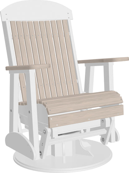 2' Swivel Classic Glider Birch & White