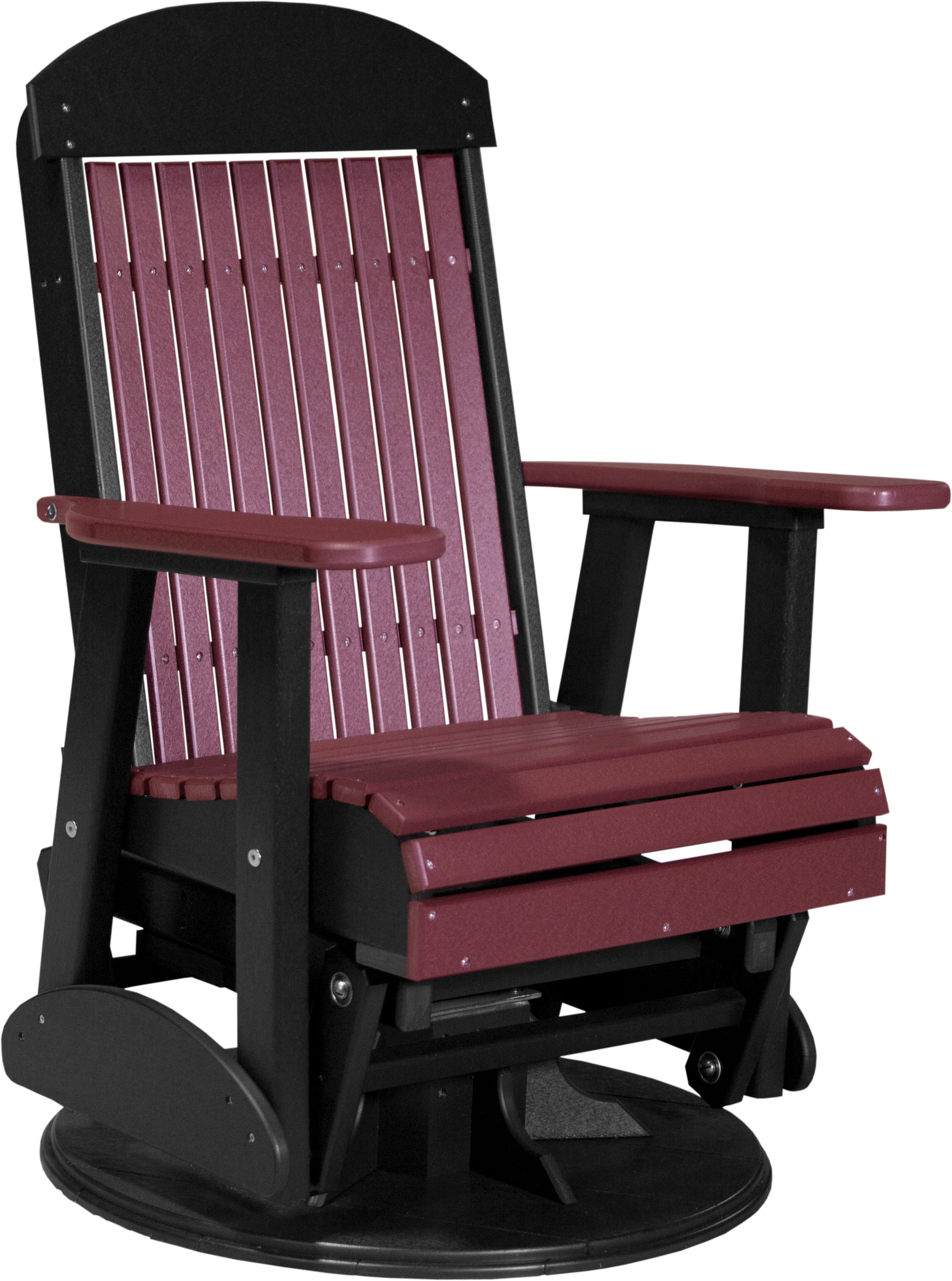 2' Swivel Classic Glider Cherrywood & Black