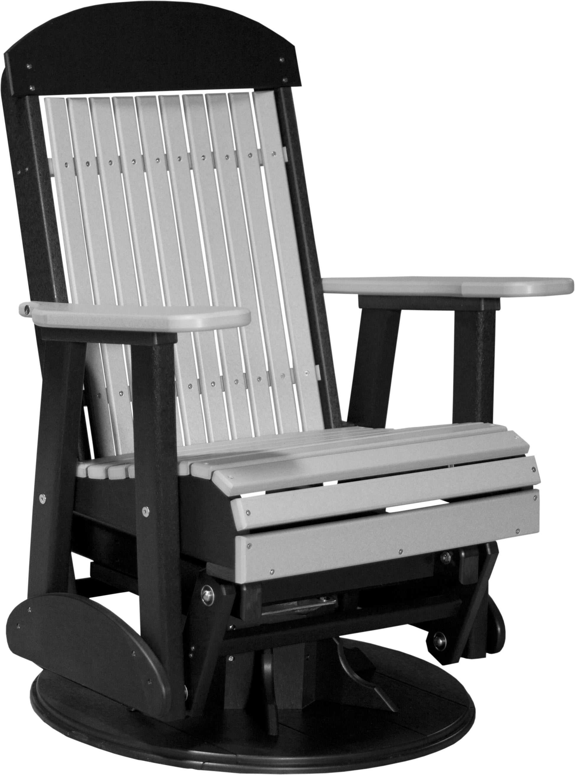2' Swivel Classic Glider Dove Gray & Black