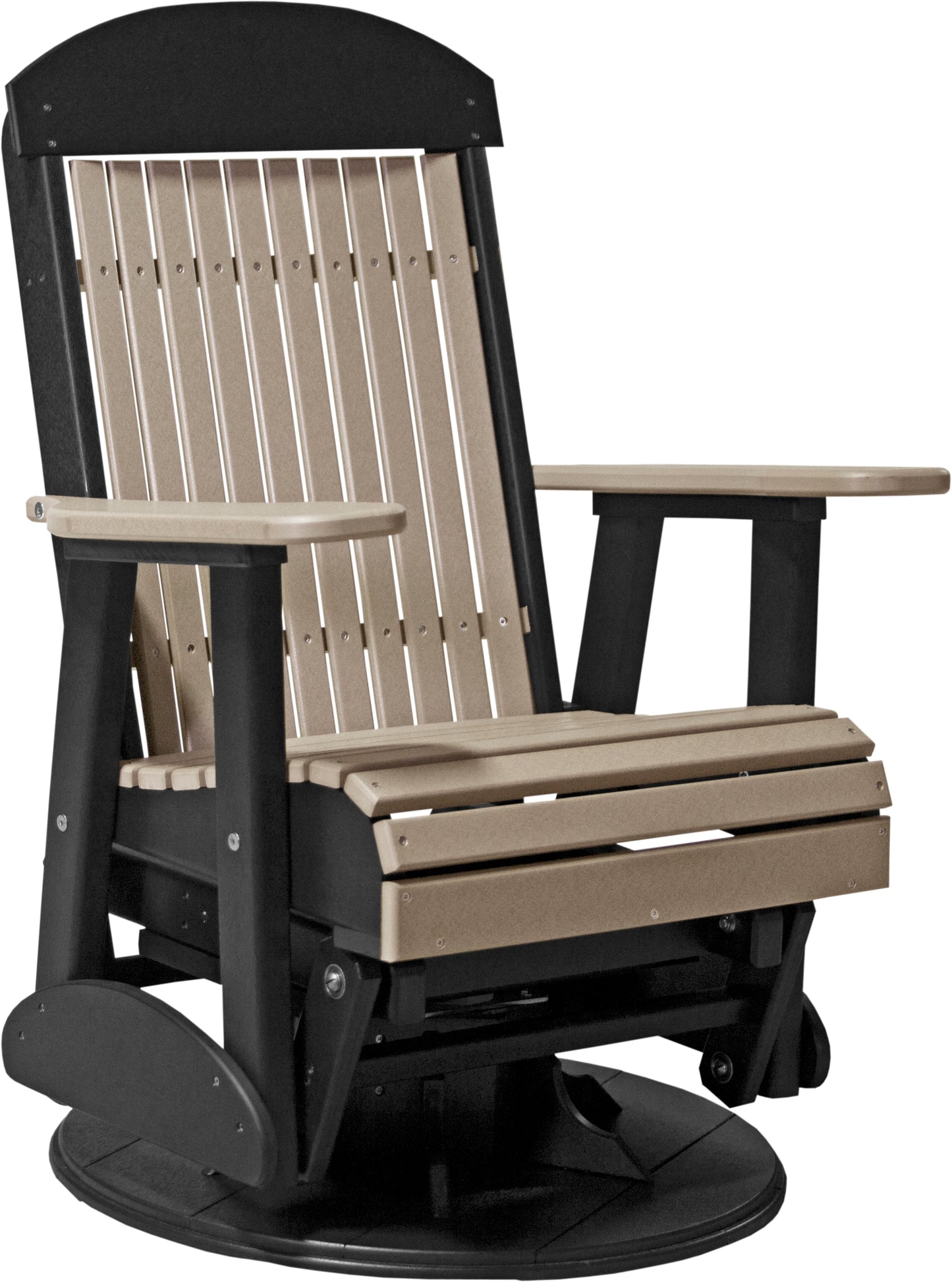 2' Swivel Classic Glider Weatherwood & Black