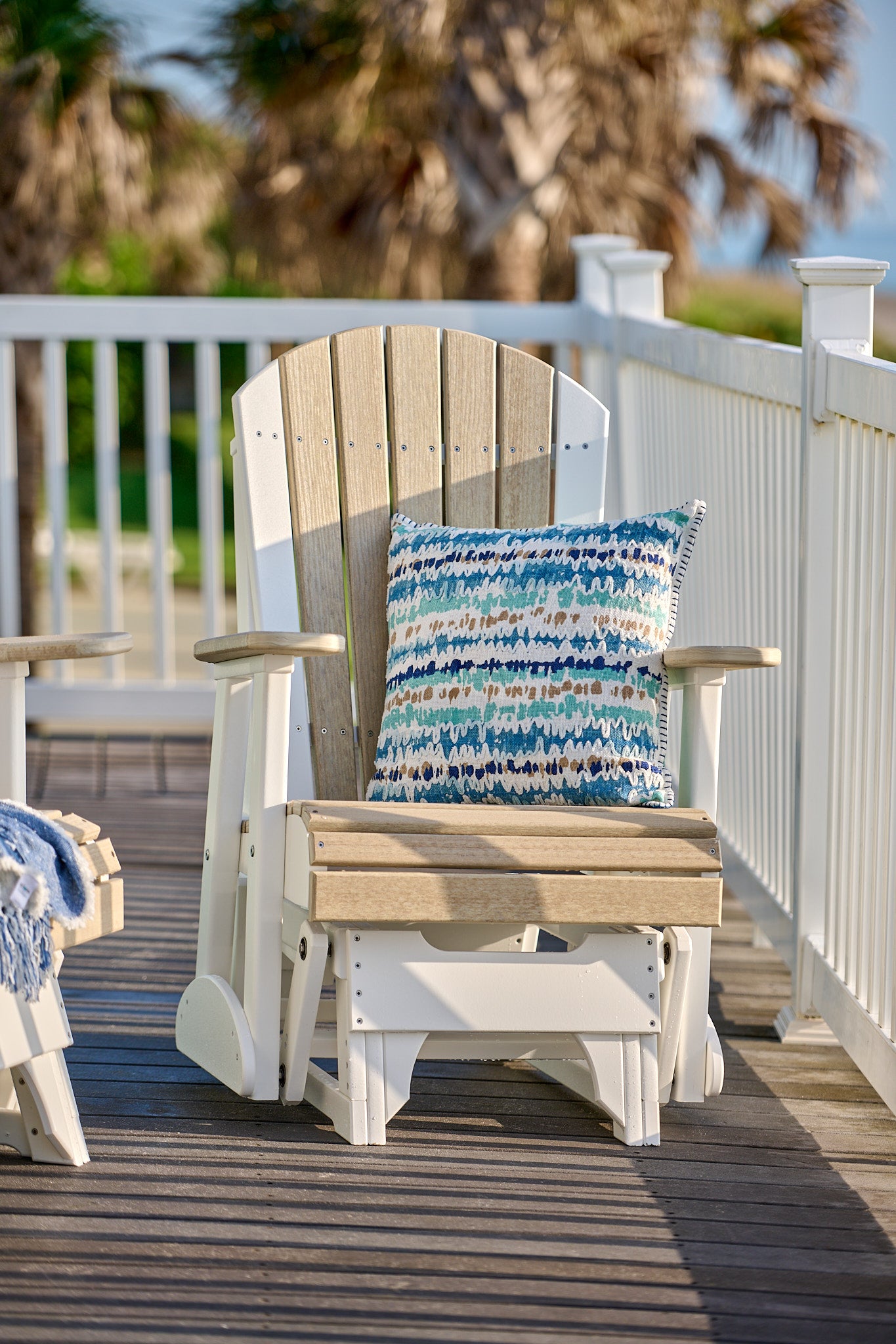 2' Adirondack Glider Birch & White