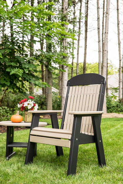 2' Classic Bench Weatherwood & Black