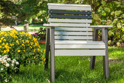 2' Plain Bench Dove Gray & Black