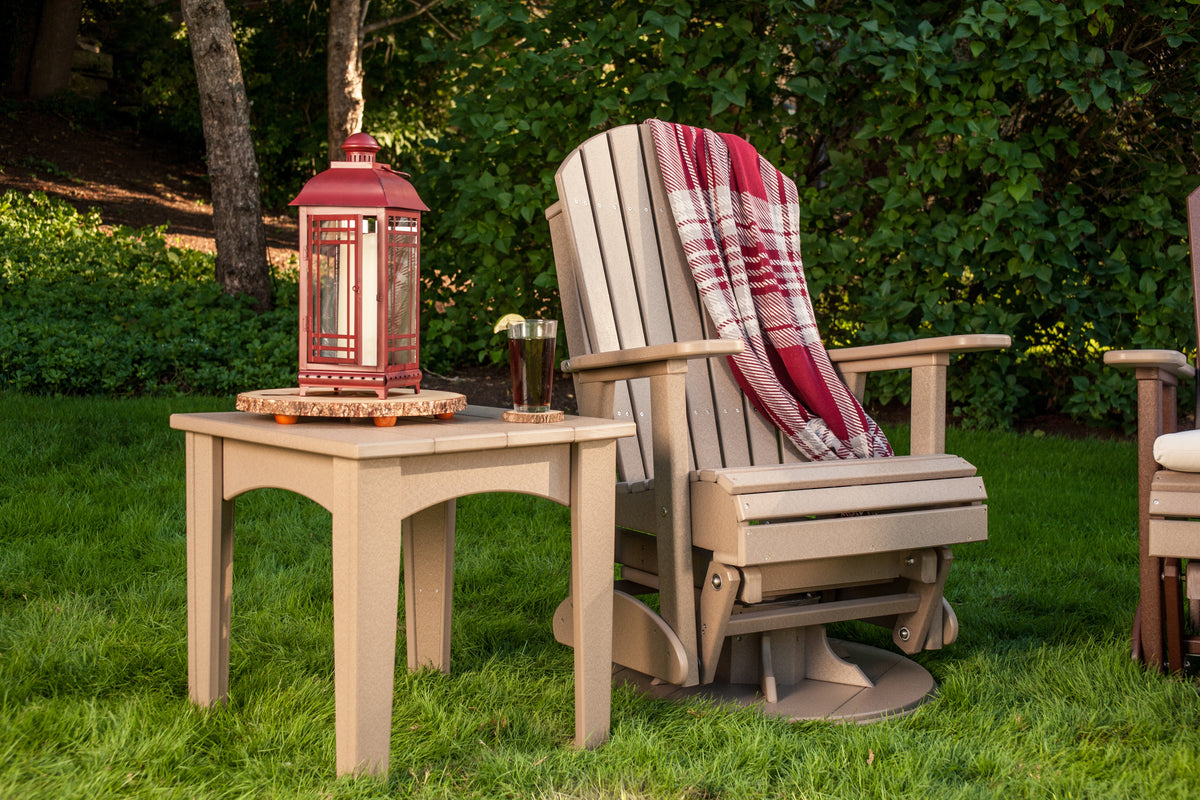 LuxCraft 2' Adirondack Swivel Glider, hand-built from recycled poly by Amish craftsmen in Sugarcreek, Ohio