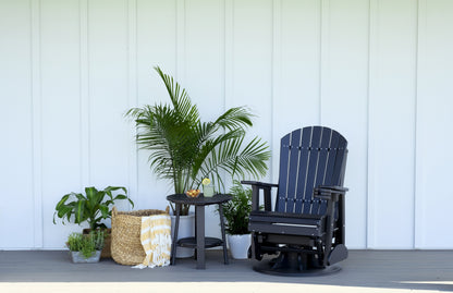 2' Swivel Adirondack Glider Black