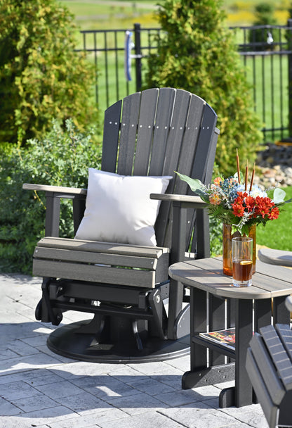 2' Swivel Adirondack Glider Coastal Gray & Black